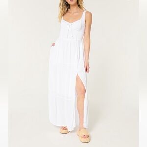 HOLLISTER SOFIA SIDE-SMOCKED MAXI DRESS